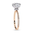 thumbnail image 3 of IGI Certified Lab Grown Diamond Engagement Ring | Center 8mm Cushion Cut Solitaire Stackable Promise Rings For Women In 18K Solid Rose Gold | F-G, VS-SI Quality (2.95 Ctw) Ring Size-10, 3 of 7