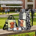 thumbnail image 2 of DISNIMO Highland Cow Print Clear Backpack for School, 17 Inch Heavy Duty Transparent Bookbag with Lunch Box and Pencil Case, See Through PVC Backpack for Boys Girls, 2 of 5