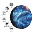 thumbnail image 3 of Bingfone Beautiful Ocean Dolphin Spare Tire Cover Weatherproof Universal Wheel Protectors for RV Camper Travel Trailer SUV Truck-16 inch, 3 of 8