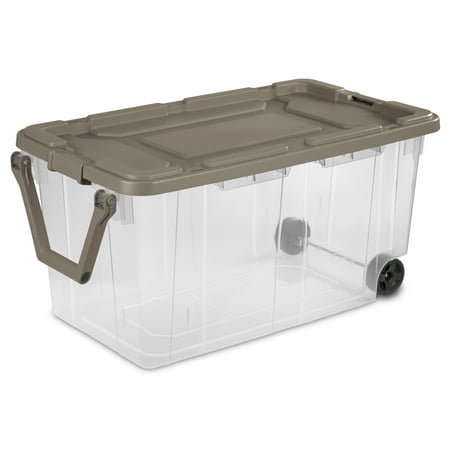 sterilite wheeled bins 40gal latching 2pc weathertight heavyduty lidded namsolo kitchenter mudroom