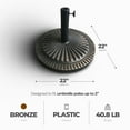 thumbnail image 3 of Four Seasons Courtyard 22 Inch Umbrella Base Fits Up To 2" Umbrella Pole, 3 of 7