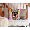 thumbnail image 5 of German Shepherd Hippie Dawg Fabric Decorative Pillow 14 in x 14 in, 5 of 5