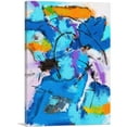thumbnail image 1 of ARTCANVAS Abstract Navy Baby Blue Yellow Canvas Art Print - Size: 12" x 8" (0.75" Deep), 1 of 9