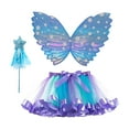 thumbnail image 2 of Conjunto de disfraces de hadas para niñas, disfraces de mariposa, ala de hadas, varita, falda, ropa de Cosplay, regalos, disfraz de Halloween para, 2 of 9