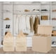 thumbnail image 2 of Cesta de ropa sencilla para el hogar doble con tapa, color beige, 2 of 7