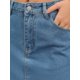 thumbnail image 5 of Falda de mezclilla de cintura alta A-Line con abertura hasta el muslo midi para mujer INSPIRE CHIC M Azul, 5 of 6