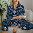 thumbnail image 4 of Wukai Hawaii Palms Print Women's Pajama Set - Soft Long Sleeve Sleepwear for Comfort and Style-XX-Large, 4 of 9