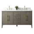 thumbnail image 5 of Vanity Art 60” Double Sink Bathroom Vanity Cabinet with Engineered Marble Countertop, 5 of 8