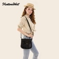 thumbnail image 5 of Montana West Women Crossbody Purse with Multi Pocket, Ultra Soft Washed Leather Travel Bag, Black, 5 of 6