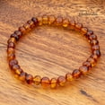 thumbnail image 5 of Amberalia Elastic Baltic Amber adult bracelet, GIA Certificated Amber, for natural remedies and pain relief Polish Cognac 7”, 5 of 9
