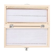 WASHWEPE Microscope With Slides Wooden Specimen Slide Storage Box Wood Color 1Pcs