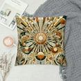 thumbnail image 2 of Leisuo Monstera Pillow, Solar Eclipse Moon and Nature Abstract Boho Mid Century Style, Decorative Standard Size Printed Pillowcase Beige Burnt Orange Black, 2 of 5