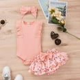 thumbnail image 5 of Lilgiuy Newborn Baby Girl Clothes Stripe Romper Sleeveless Dress Cute Lace Ruffles Bodysuit Toddler Baby Girl Summer Outfits for Going Out (Pink,9-12 months), 5 of 5