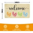 thumbnail image 3 of Summer Door Mat,Colorful Flip Flops Indoor Outdoor Non-Slip Summer Doormat,Entryway Front Porch Summer Welcome Door Mats for Entrance Decor 30" x 17", 3 of 6