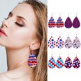 thumbnail image 2 of OAVQHLG3B 1 Pairs American Flag Earrings 4th of July Earrings Patriotic Star Earring for Independence Day Gift, 2 of 3