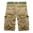 thumbnail image 3 of Nrmvnmi Mens Cargo Shorts Twill Cotton Multi Pocket Relaxed Fit Cargo Shorts for Men Father's Day Gifts For Dad ,4th of July Gifts for Men, 3 of 3