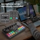 thumbnail image 5 of Paquete de equipo de podcast para 2 personas, interfaz de audio con micrófono de condensador, cambio de voz, RGB, mezclador de DJ para streaming, grabación de podcasts COMMANDER M100 3rd, 5 of 8