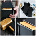 thumbnail image 5 of Raindrops Black Metal Loaf Pan with Lid for Baking Homemade Bread and Toast, Non-Stick 1 Pc, 5 of 6