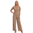 thumbnail image 1 of Jumpsuit Mujer Manga Corta, Ajuste Cómodo y Pierna Amplia, Look Moderno y Versátil, 1 of 5
