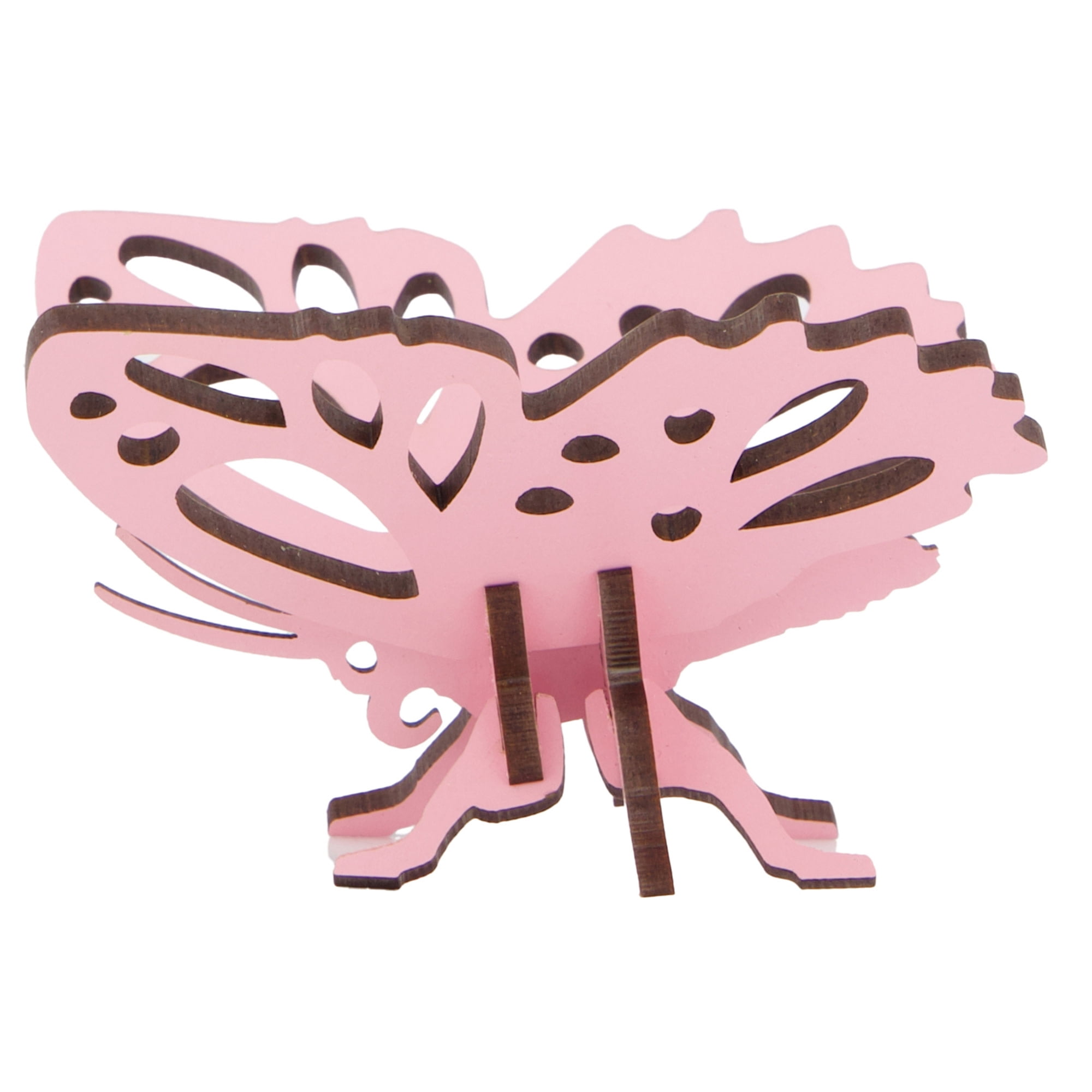 Little & Wood: Woodlet: Small - Butterfly - Pink, 3D Wooden Kit-Set, Insect Puzzle, Easy Assembly Critter, Pop Build Fun, Sustainably Sourced, Ages 6+