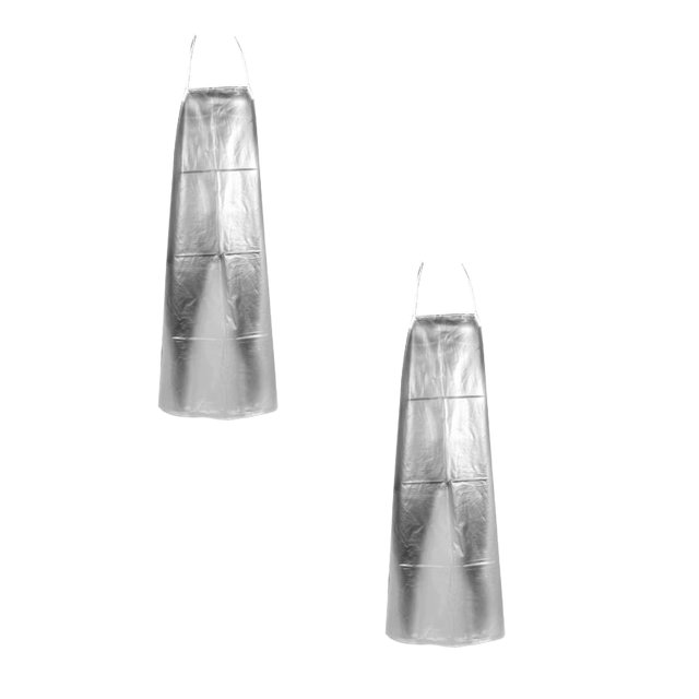 Oleegame 2PC Pretty Apron Unisex 47x27.5 Inch Heavy Duty Clear PVC Apron To Keep Dry And Clean While Washing Dishes Lab Work Dog Grooming Cleaning Fish Clear