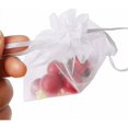 thumbnail image 4 of 100 bolsitas de bolsas de organza blancas de 13x18cm, utilizables como bolsas de dulces, bolsas de joyería, bolsas de regalo de boda o Navidad, 4 of 5