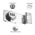 thumbnail image 2 of Uxcell Keyless Combination Lock, 3.7" Zinc Alloy Mechanical Password Twist Knob Hasp Locks Latch [Silver], 2 of 7