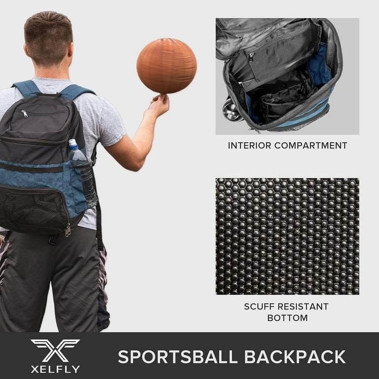 Backpack with shop basketball compartment