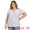 Light Purple, variant on DARING DIVA Women's Plus Notch V Neck Ruffle Sleeve Floral Top 1X Black