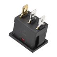 thumbnail image 4 of Interruptor de palanca para barco Luz LED roja DC 12-24V Interruptor de palanca para barco coche marino ON/OFF AC 250V/6A 125V/10A, 1pcs, 4 of 4