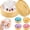 White, variant on Glitter Dumpling Squishy Toys with Steamer, 8.5cm Large Shimmer Bao Stress Relief Fidget Toy for Desktop Decor, Novelty Gift & Party Favors