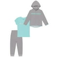 thumbnail image 2 of Champion Girl's Heavyweight 3 Piece Tee, Hoodie & Legging Set (Oxford Heather, 5), 2 of 12