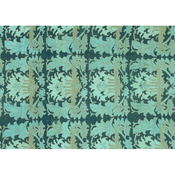 Ahgly Company Indoor Rectangle Abstract Light Blue Modern Area Rugs, 3' x 5'