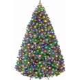 thumbnail image 1 of 6ft pre-lit fluffy fraser fir artificial christmas tree con 350 multicolor lights, 9 modes, hinged branches, 900 tips & stand con foot switch para holiday home decor, 1 of 8