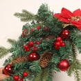 thumbnail image 6 of Christmas Teardrop Swag Artificial Poinsettias Pinecorn Berry Wreath Upside Down Xmas Tree Front Door Fireplcace Home Holiday Decoration, 6 of 7