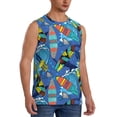 thumbnail image 2 of Kdxio Hawaiian Style for Men's Muscle T-shirt,Sleeveless for Workout Running Athletic Gym Lounge Casual, 2 of 7