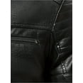 thumbnail image 3 of Warm Fleece PU Jacket, Men's Casual Zipper Pockets Stand Collor Faux Leather Jacket For Fall Winter, 3 of 5