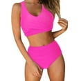 thumbnail image 1 of FhsagQ Womens Swimsuit Sets Plus Size Crotchless Women High Waisted Bikini 2 Piece Bathing Suits Full Coverage Swimsuits Swimsuit Sets for Women Set with Robe Women Swimsuit Sets Bikini XL, 1 of 5