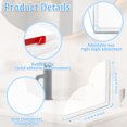 thumbnail image 3 of Tcwhniev 2Pcs Shower Water Guard for Bathtub Self-Adhesive Shower Water Blocker Reusable Acrylic Bathtub Edge Guard Shower Corner Guards with Solid for Bathroom Bathtub Kitchen, 3 of 8