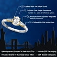 thumbnail image 2 of Gem Stone King 10K Two Tone Gold White Created Sapphire and Lab Grown Diamond Engagement Ring for Women | 1.20 Cttw | Oval 7X5MM | Gemstone September Birthstone | Size 6, 2 of 6
