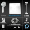 thumbnail image 6 of SOONTRANS Rain Shower Head with Handheld Spray Combo, 10" High Pressure Rainfall Handheld Shower, 11'' Angle Adjustable Extension Arm Bathroom, 6 of 7