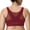 Dark Red, variant on Women's Posture Bra Front Closure Lightly Padded Plus Size Wireless Full Coverage Bras