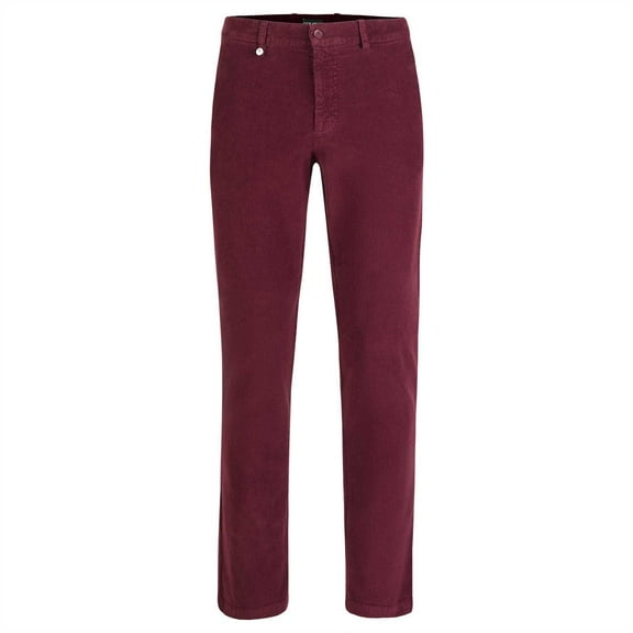 Golfino MULLIGAN TROUSERS (CORDUROY)Men's designer corduroy golf & resort pants in fine cotton blend (Aubergine 32/32 Small)