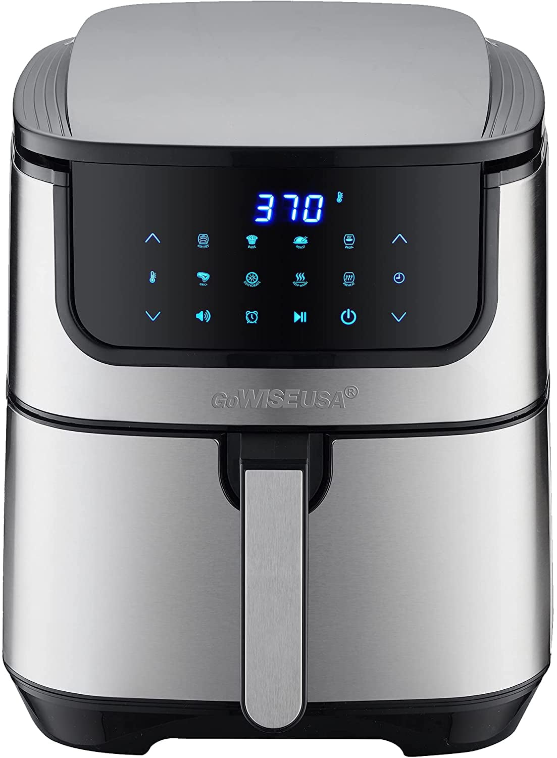 GoWISE USA 7Quart Air Fryer & Dehydrator Max Steel XL with