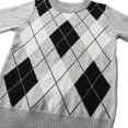 thumbnail image 5 of URMAGIC Toddler Boys Girl Knit Sweater Argyle Crew Neck Pullover Sweatshirt Christmas Holiday Knitwear for Kids 3-8T, 5 of 10