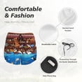 thumbnail image 5 of Disketp Animals On Noah's Ark2 Print Women's Shorts Workout Shorts for Athletic Gym Running Shorts with Phone Pockets Small, 5 of 8