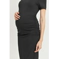 thumbnail image 5 of Basic Short Sleeve Ruched Maternity Bodycon Dress, 5 of 5