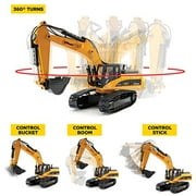 top race 15 channel full functional professional rc excavator, remote control construction tractor ~metal shovel~ (tr-211)