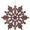 Burgundy, variant on Vickerman 4" Pewter Glitter Snowflake Christmas Ornament, 24 per Box