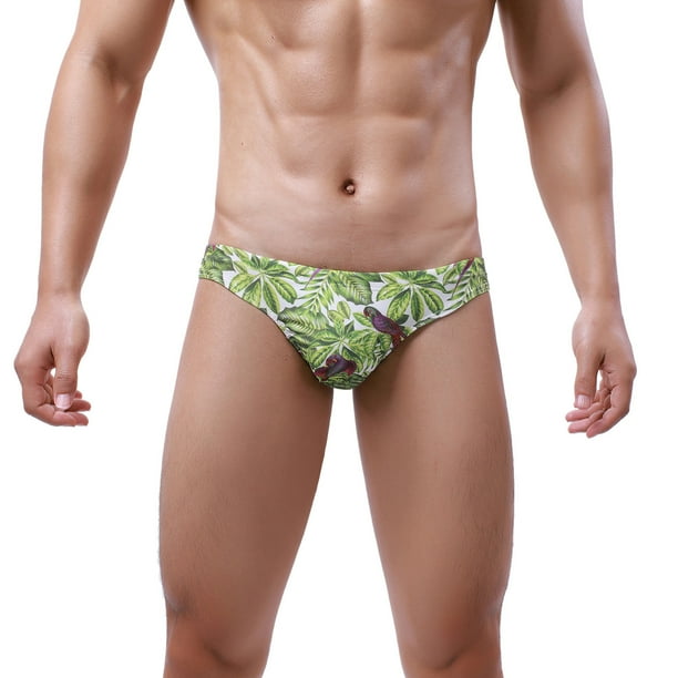 zuwimk Mens Underwear ,Men's Flaunting Thong Undie, Mens Underwear Showing Off Bubble Green,XL